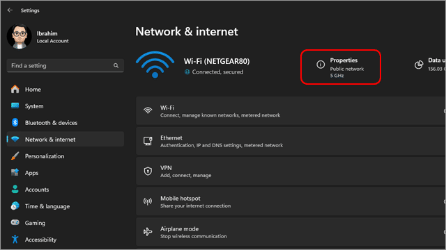 كيفية تفعيل تردد WiFi 5GHz على ويندوز 11 7