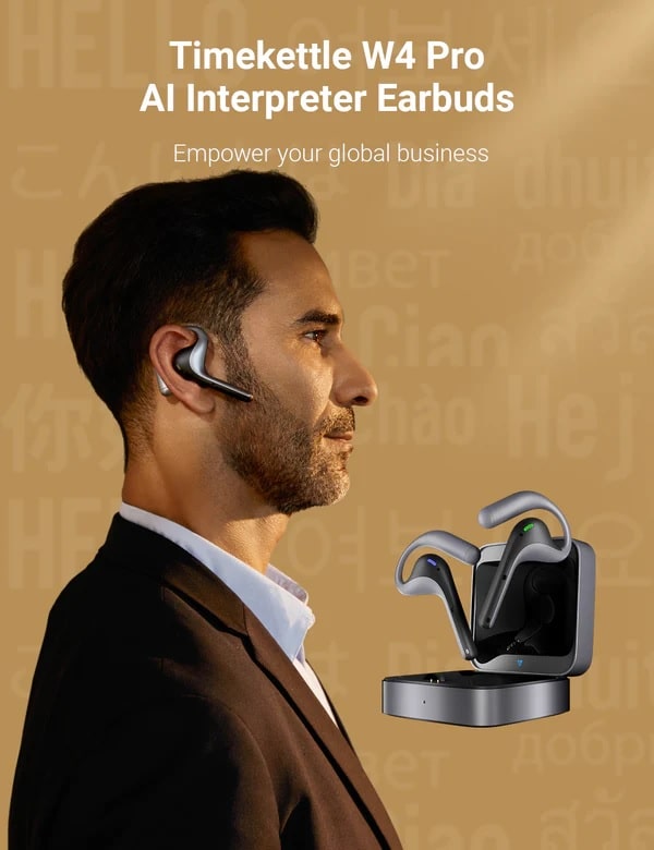 سعر ومواصفات سماعة الأذن W4 Pro AI Interpreter Earbuds لترجمة المكالمات الفورية %D8%B3%D9%85%D8%A7%D8%B9%D8%A9 %D8%A7%D9%84%D8%A3%D8%B0%D9%86