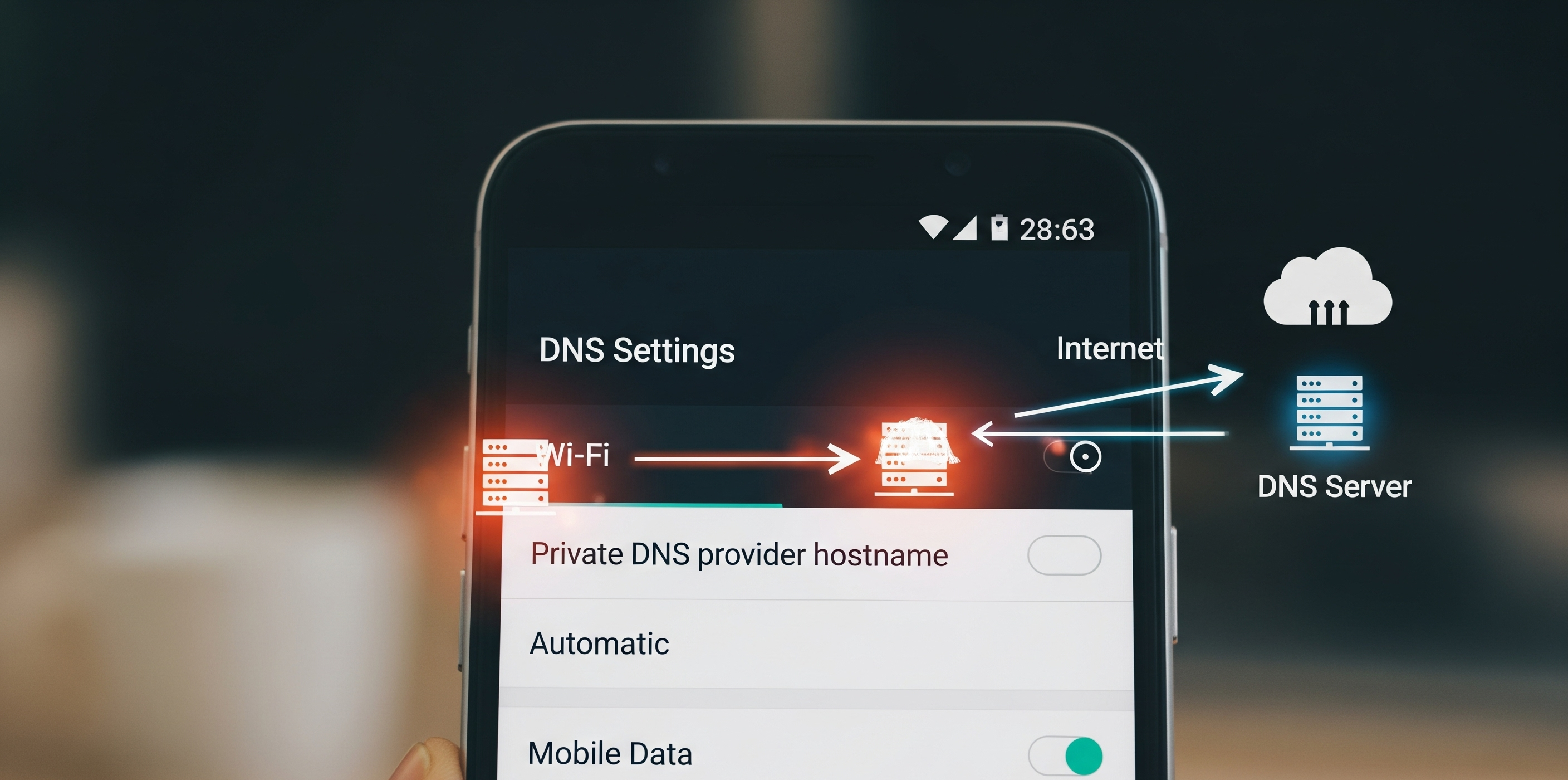 اسم مضيف مزود DNS الخاص أندرويد وما أسرع DNS للاندرويد؟
