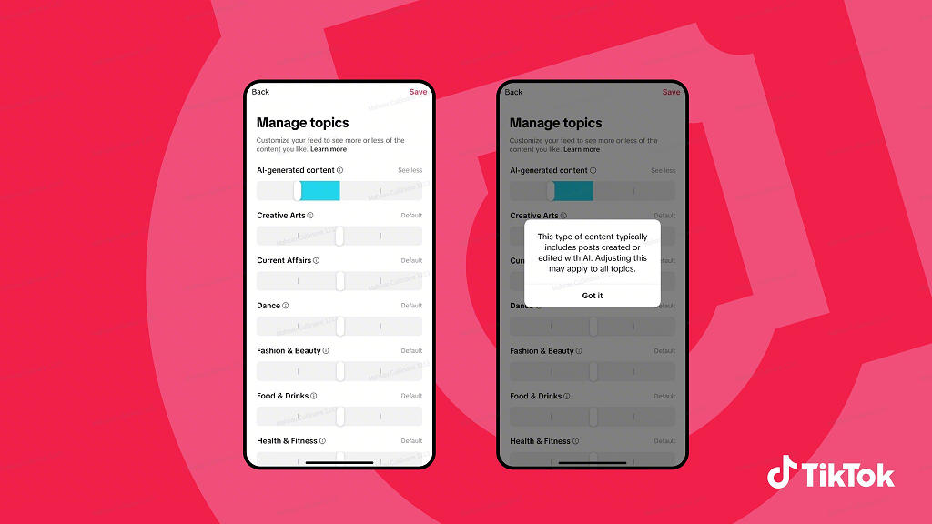 الذكاء الاصطناعي على تيك توك