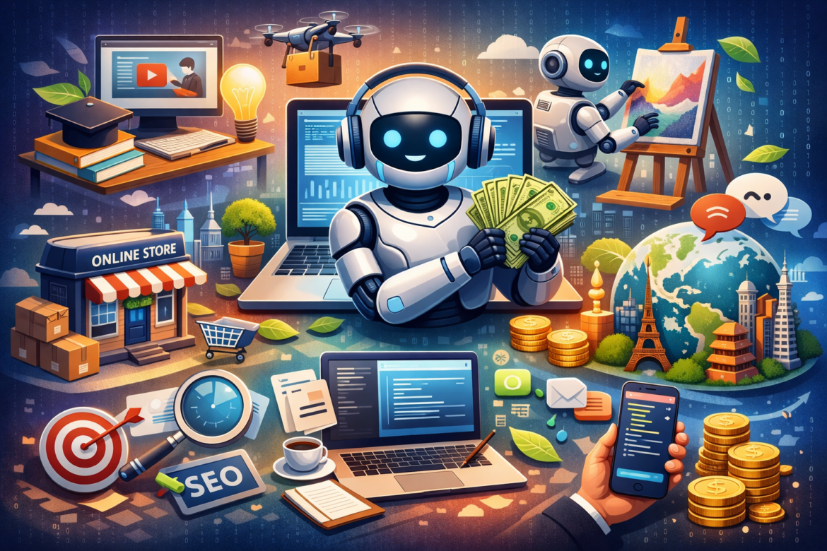 ربح المال من الذكاء الاصطناعي: 10 طرق حقيقية ومضمونة 2026