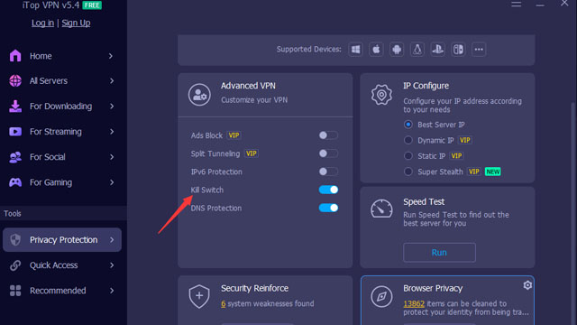 أهمية خيار مفتاح الإيقاف التلقائي Kill Switch في برنامج VPN